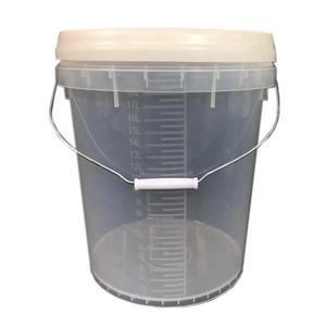 계량 양동이 플라스틱 눈금 건설 세차 원형 벌크통 대형 농업용 뚜껑 타입