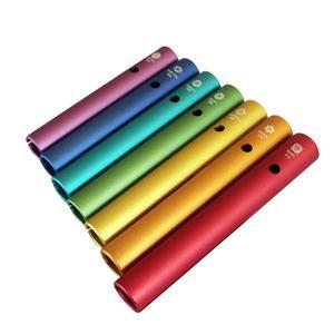 세븐 차카 금속 와와 튜브, 다채로운 바람 명상을 위한 힐링 악기