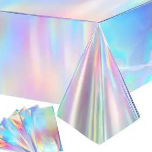 홀로 테이블보 데코션 블링블링 화려한 파티 테이블보 생일 축제 장식품 준비물 덮개 장식 용품