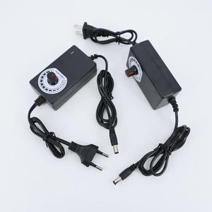 범용 AC 220V ~ 3V-24V 조정  전원 어댑터 1A/2A 디스플레이 US/EU 플러그 충전기 레귤레이터 포함
