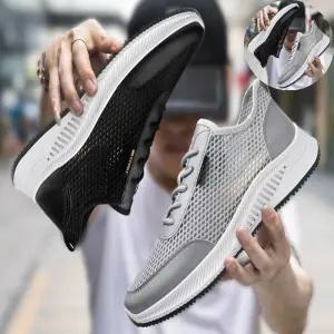 남성스니커즈 남성 여름운동화 메쉬 슬립온 발편한 메시 스니커즈