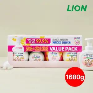 아이깨끗해 핸드워시 밸류팩 세트/본품리필세트/손비누/거품형/어린이집/유치원/화장실/레몬/파우더향/핸드솝/미세먼지세정