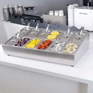 미니 냉장고 셀프바 저온 식재료 반찬 토핑