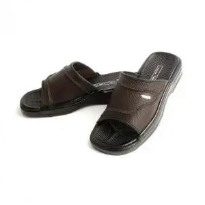 터보 남성용 가죽 실내화 슬리퍼 발편한 신발