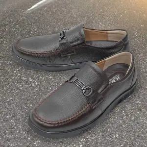 남성용 세미포멀 소가죽 발등장식 편안한 컴포트 슈즈