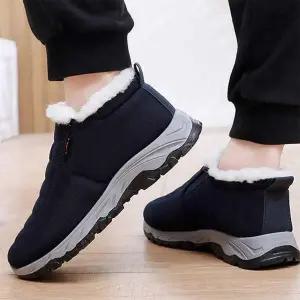 남성용 방한 패딩 부츠형 보온 털 안감 운동화