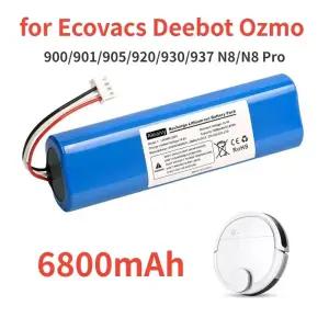 디봇 오즈모 900 901 905 920 930 937 N8 Pro 14.4V 리튬이온 로봇 청소기용 6800mAh 교체 배터리