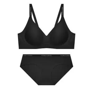코데즈컴바인 볼륨핏 에어홀 심리스 노와이어 브라팬티 세트_블랙 CFWRP655BK 946960