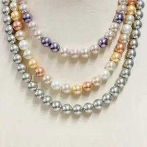 시후주얼리 10mm 컬러 핵진주 목걸이 NS061N