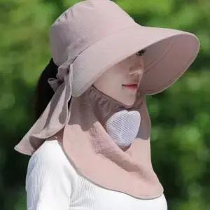 농사용 여성 농업 모자 플랩 목 가리개 모자 자외선 차단