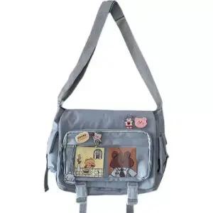 이타백 숄더백 굿즈 인형장식 소장 크로스백 포카 데코백 캔버스 투명창 토트백