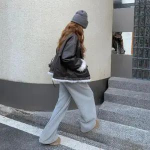 헐크 여자 여성용 일체형 도톰 코트 인조 재킷 퍼 가죽 KKE1