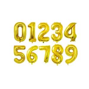 파티 대형 가렌드 이니셜 문자 숫자 택1 10종 파티용품 1P 금박 풍선