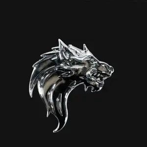 오토바이 엠블럼 스티커 자동차 데코 튜닝 늑대 크롬