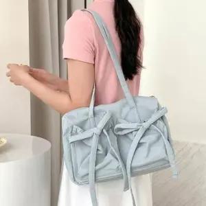 여성 리본 포인트 지퍼 숄더백 1P 데일리백 패션 가방 여자숄더백 여자캐주얼가방