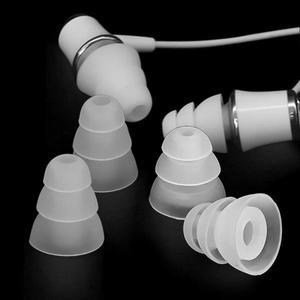 3 레이어 이어 팁 이어폰 이어폰 이어 패드 용 범용 실리콘 이어 팁 소음 차단 이어 패드 소프트 교체 귀마