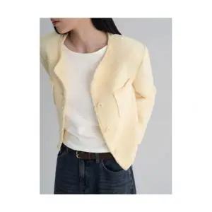 매장정품 8SECONDS 숏 트위드 재킷 옐로우