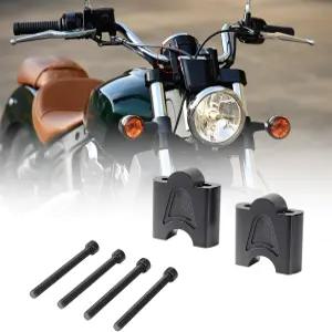 인도 스카우트 밥버 식스티 2015-2025 액세서리 알루미늄 합금 핸들 바 마운트 클램프 라이저 블랙용