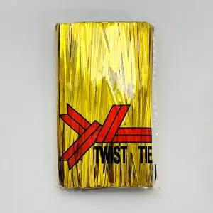 트위스트 금색 포장끈 12cm 750개입 비닐타이