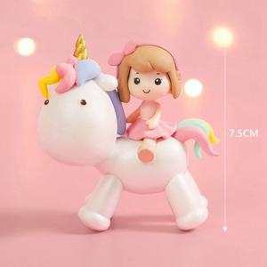 유니콘 소녀 케이크 장식 생일 파티 구름 무지개 토퍼 베이비 샤워 결혼 기념일