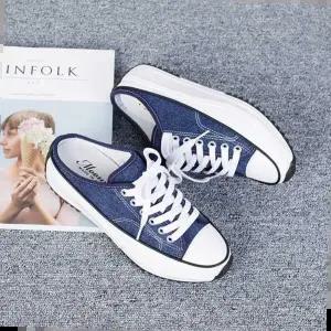 뮬힐 블로퍼 여성화 패브릭 스니커즈 뮬 별포인트 데일리