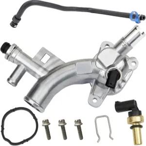 MILIPARTS 업그레이드 알루미늄 엔진 냉각수 하우징 워터 아웃렛 뷰익 앙코르 쉐보레 크루즈 소닉 트랙스