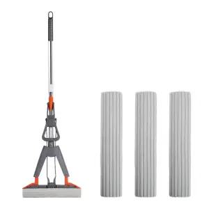 클린트 먼지먹는 물기제거 스펀지 밀대 물기제거기+ 리필패드 3장