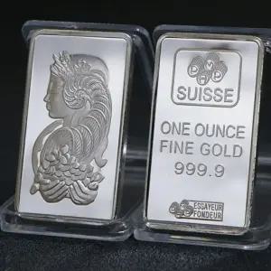 스위스 은괴 실버바 은색금괴 모형 금전운 외화 컬렉션