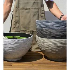 정원 대형 수반 화분 어항 조경 옹기 수경 모형 도자기 인조석 소형 지름35cm 플라스틱