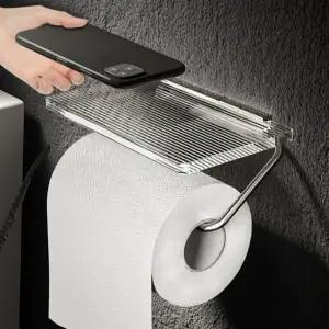 욕실 휴지 접착식 거치대 수납 벽걸이 휴지 무타공 화장실 선반 욕실수납선반 디스펜서 악세사리 타월걸이