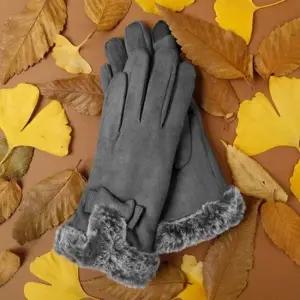 KING 리본 털 여자 장갑 니트장갑 겨울장갑 겨울철장갑 따뜻한장갑