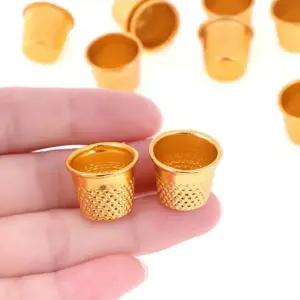 금속 골무 수공예 재봉 튼튼한 바느질 손가락 골무 가정용 보호구 작업 실용 장갑