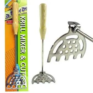 씨타임 스텐원목 밑밥주걱 크릴커터 크릴 믹서 분쇄 밑밥커터
