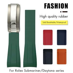 롤렉스 Submariner Daytona OYSTERFLEX 요트 마스터 GMT 실리콘 시계 스트랩에 맞는 18mm 20mm 고무 밴드