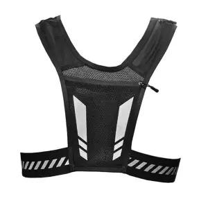 조깅 조끼 스포츠 아웃도어 베스트 런닝 조끼 휴대폰 피트니스 경량 워킹 반사 멀티 남성 운동 낚시 야간