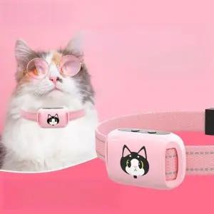 울음방지기 고양이 애완동물 목걸이 짖음 진동 울음 훈련 반려견 제어 충전
