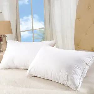 펜션 베개 솜 부드러운 푹신한 기능성 사계절 베개 솜 숙박 표준 마이크로 일상용 교체용 화이바 호텔