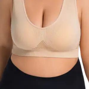 여성 헬스 탑 피트니스 노와이어 무봉제 빅사이즈 스포츠브라 탑 브라 패드 메쉬 필라테스 요가