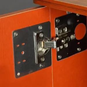 싱크대 경첩 스테인리스 수리용 고정판 경첩 보강판 옷장 문짝