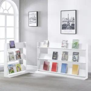 심플 전면 책장 인테리어 소품 전시장 1600/잡지꽂이 앤틱책꽂이 책거치대 도서관책꽂이 전면책꽂이