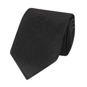 [롯데백화점]닥스 [26SS] 실크100 조직감 솔리드 넥타이 블랙 DMG1ACF1280-K1