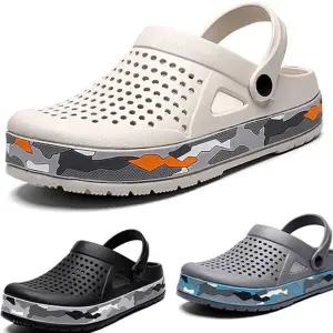 남성 고무 슬리퍼 아쿠아 통기성 비치 남성 여름 슬리퍼 사무실 물놀이 미끄럼 샌들 방지 신발 슈즈