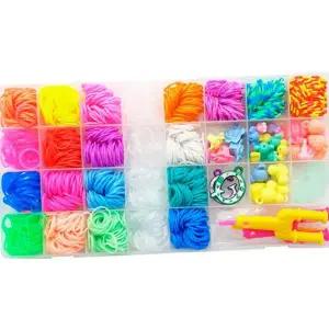 실리콘 밴드 공예 무지개 고무줄 팔찌 만들기 어린이 재료