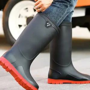 성인 작업장화 방수 남성 논밭 긴 장화 신발 안전장화 작업화 다용도 미끄럼 키높이 흙탕물 워커 통굽 김장