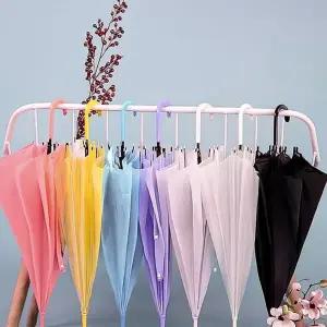 자동 우산 장우산 원터치 내구성 투명 우산 휴대용 경량 심플 레인보우 야외용