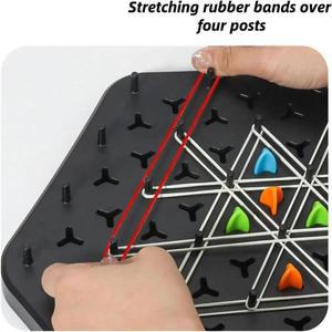 삼각 체스 클래식 퍼즐 보드 게임 1/2/4개 체인 고무줄 멀티플레이어 배틀 교육용