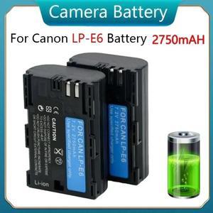2750mAh LP-E6 카메라 배터리 Canon EOS 5D Mark II 2 3 6D 7D 80D 90D DSLR 디지털