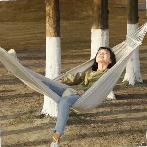 야외 캠핑 더블 사이즈 캔버스 원단 해먹 풀세트 구성 뒤집힘 방지 설치 간편