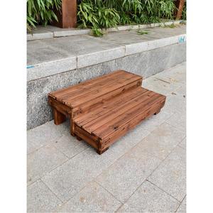 나무계단 목재 간이 계단 설치 높은층계 정원