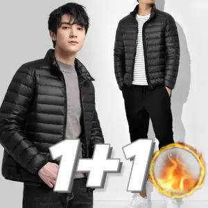 1 플러스 1 경량 이너 숏패딩 간절기 방한 아우터 점퍼 숏패딩 흰색패딩 방한 현장작업복 50대패딩